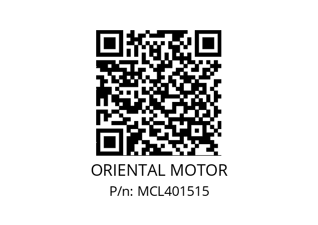   ORIENTAL MOTOR MCL401515