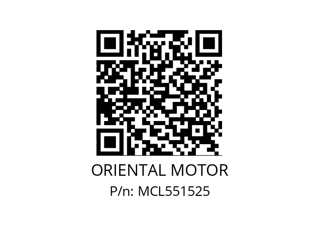   ORIENTAL MOTOR MCL551525