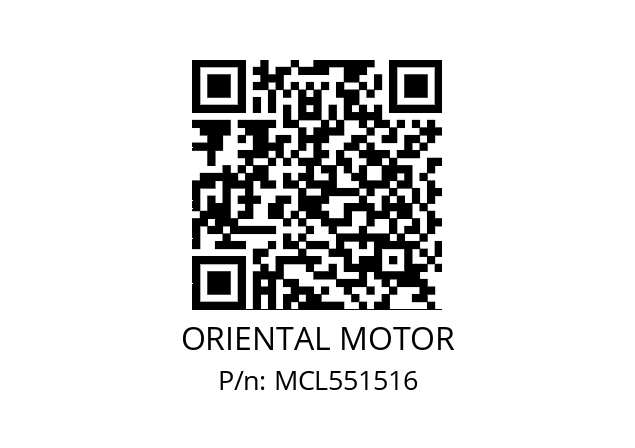   ORIENTAL MOTOR MCL551516