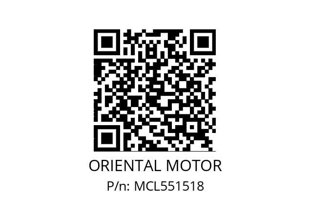   ORIENTAL MOTOR MCL551518