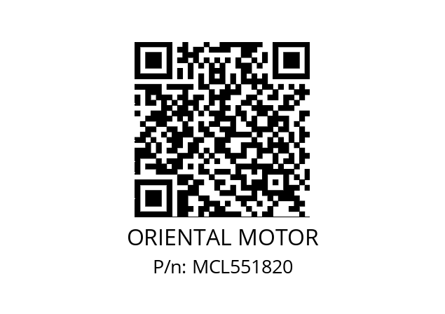   ORIENTAL MOTOR MCL551820