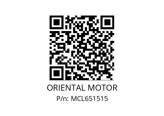   ORIENTAL MOTOR MCL651515