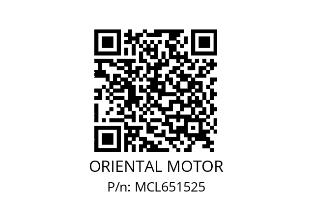   ORIENTAL MOTOR MCL651525