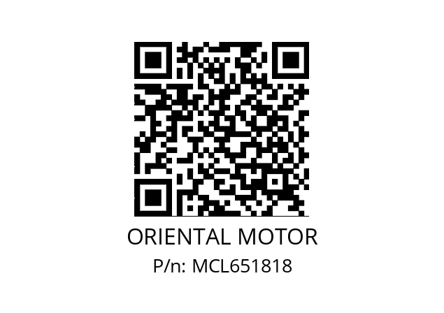   ORIENTAL MOTOR MCL651818