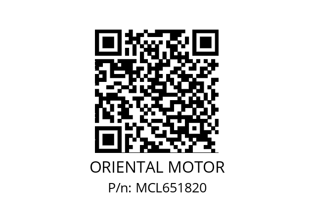   ORIENTAL MOTOR MCL651820