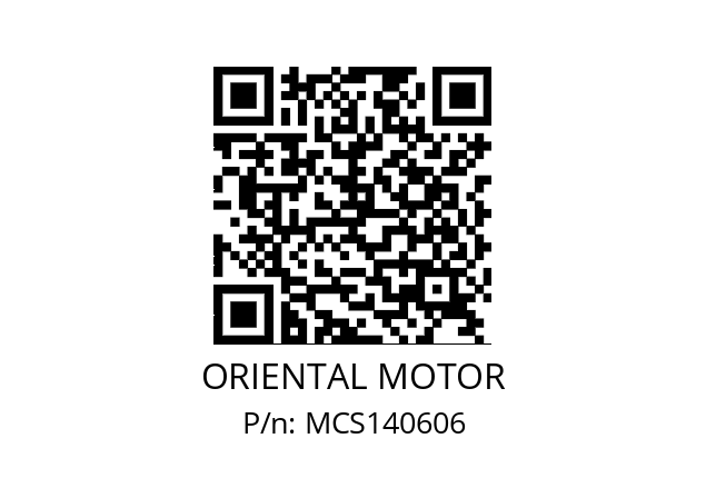   ORIENTAL MOTOR MCS140606