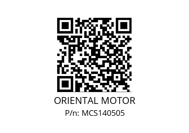   ORIENTAL MOTOR MCS140505