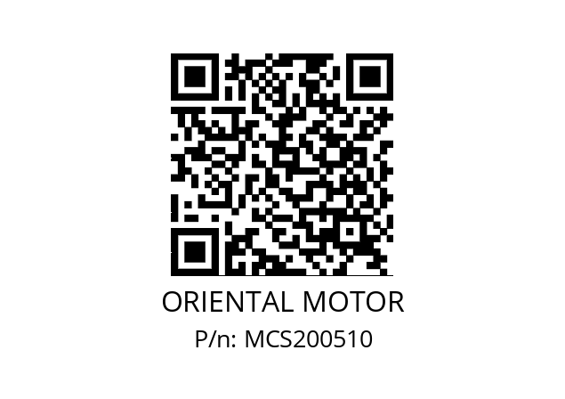   ORIENTAL MOTOR MCS200510