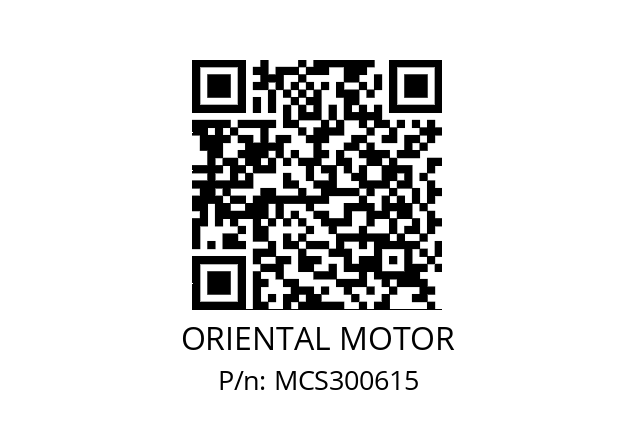   ORIENTAL MOTOR MCS300615