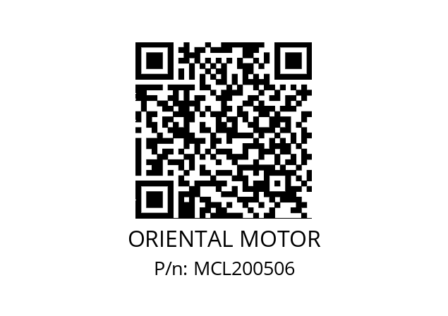   ORIENTAL MOTOR MCL200506