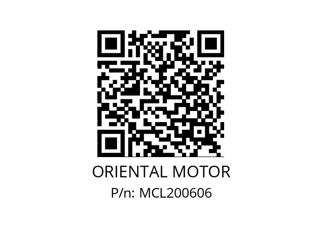   ORIENTAL MOTOR MCL200606