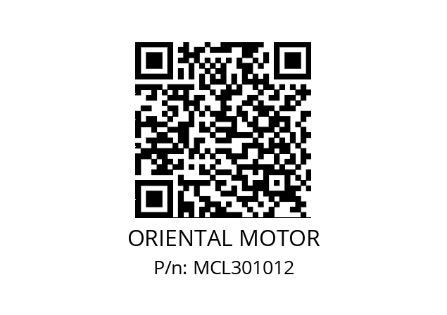   ORIENTAL MOTOR MCL301012