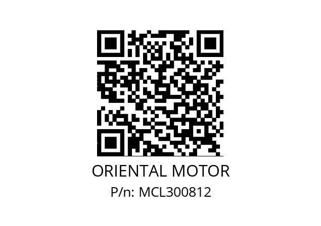   ORIENTAL MOTOR MCL300812