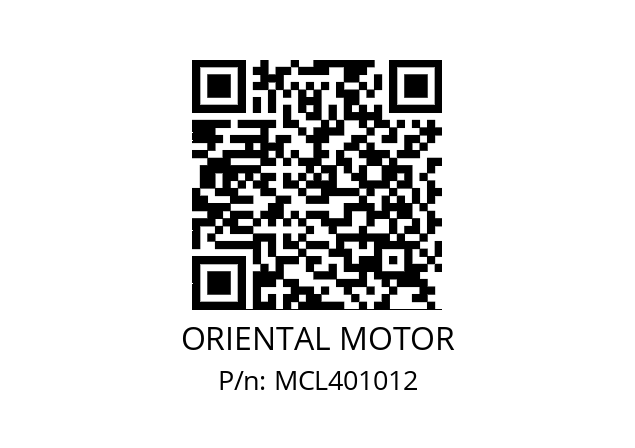   ORIENTAL MOTOR MCL401012