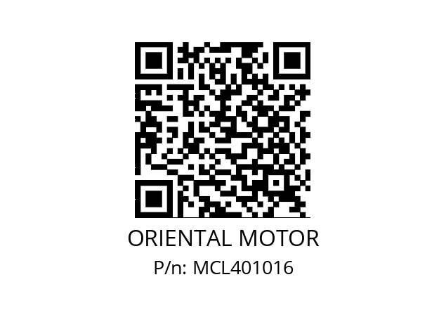   ORIENTAL MOTOR MCL401016