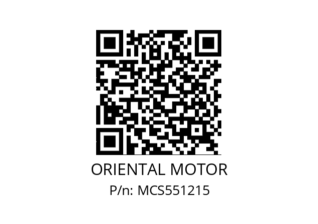   ORIENTAL MOTOR MCS551215