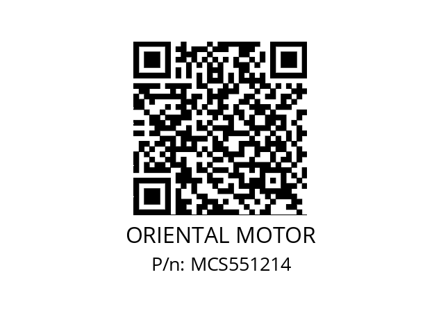   ORIENTAL MOTOR MCS551214