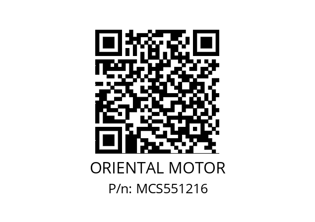   ORIENTAL MOTOR MCS551216