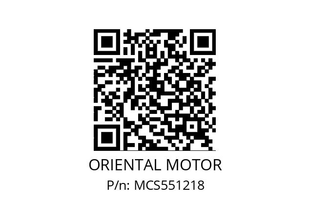   ORIENTAL MOTOR MCS551218