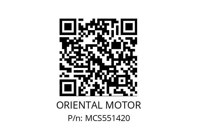   ORIENTAL MOTOR MCS551420