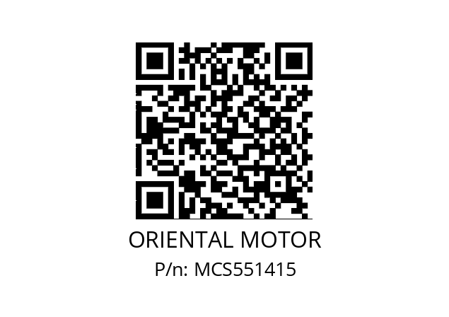   ORIENTAL MOTOR MCS551415