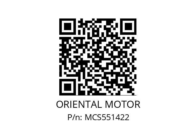   ORIENTAL MOTOR MCS551422