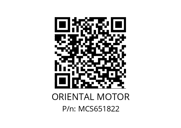   ORIENTAL MOTOR MCS651822