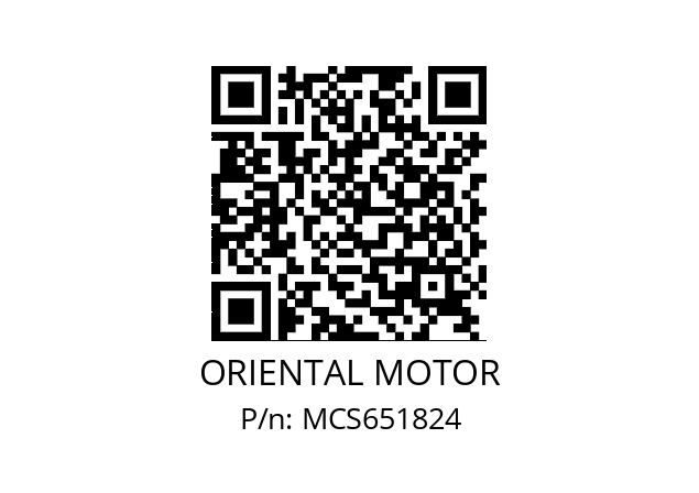   ORIENTAL MOTOR MCS651824