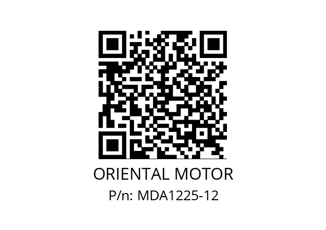   ORIENTAL MOTOR MDA1225-12