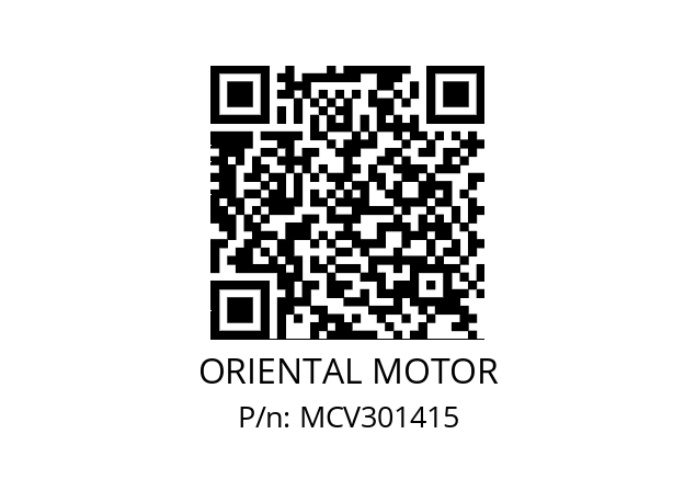   ORIENTAL MOTOR MCV301415