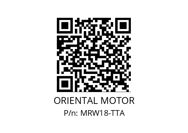   ORIENTAL MOTOR MRW18-TTA