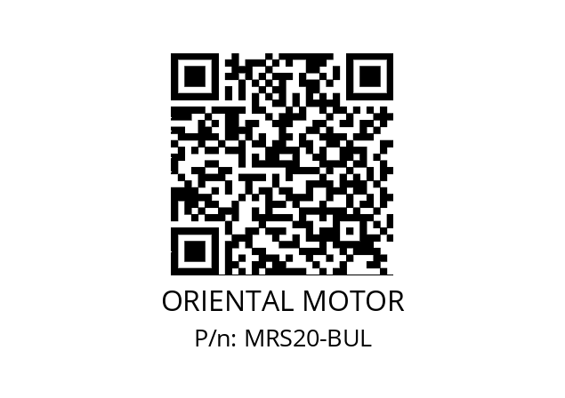   ORIENTAL MOTOR MRS20-BUL