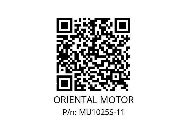   ORIENTAL MOTOR MU1025S-11