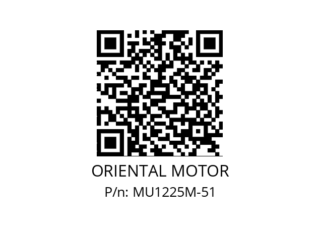   ORIENTAL MOTOR MU1225M-51