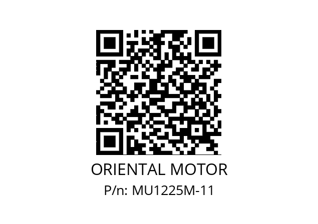   ORIENTAL MOTOR MU1225M-11