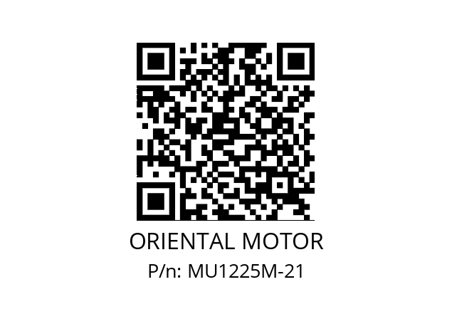   ORIENTAL MOTOR MU1225M-21