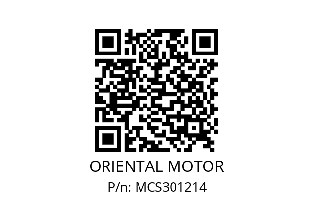   ORIENTAL MOTOR MCS301214