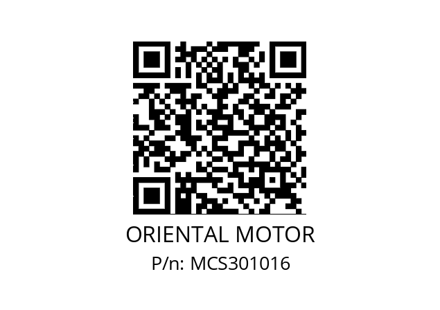   ORIENTAL MOTOR MCS301016