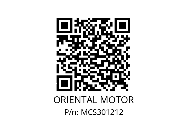   ORIENTAL MOTOR MCS301212