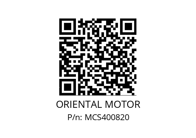   ORIENTAL MOTOR MCS400820