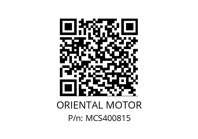   ORIENTAL MOTOR MCS400815