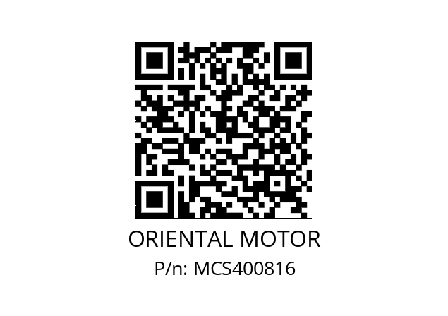   ORIENTAL MOTOR MCS400816