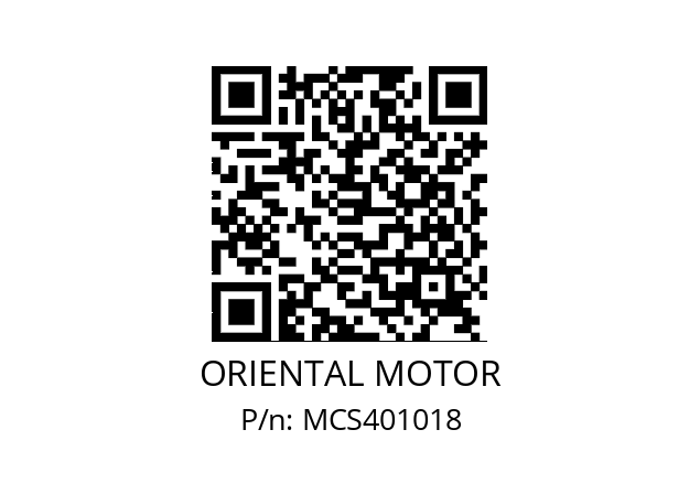   ORIENTAL MOTOR MCS401018