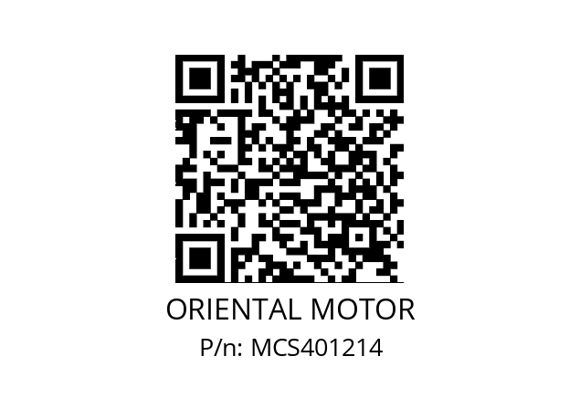   ORIENTAL MOTOR MCS401214