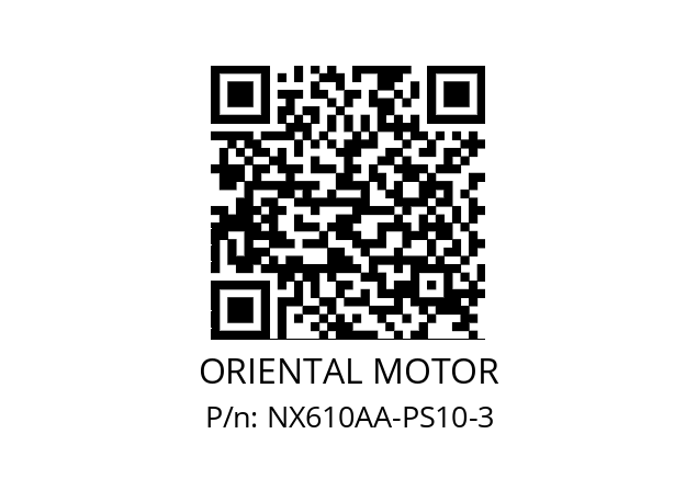   ORIENTAL MOTOR NX610AA-PS10-3