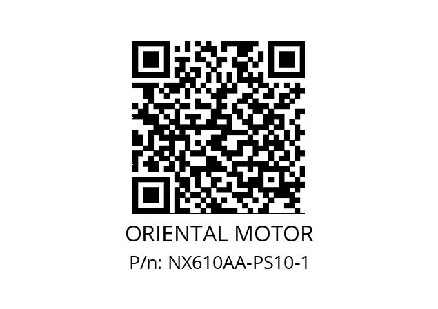   ORIENTAL MOTOR NX610AA-PS10-1