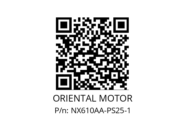   ORIENTAL MOTOR NX610AA-PS25-1