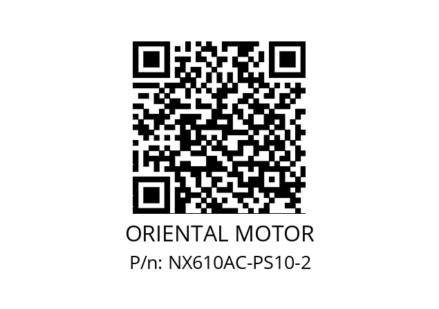   ORIENTAL MOTOR NX610AC-PS10-2