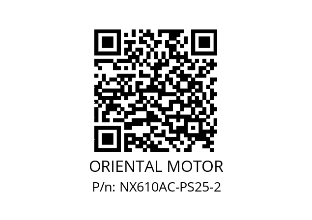   ORIENTAL MOTOR NX610AC-PS25-2