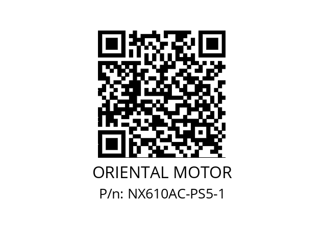   ORIENTAL MOTOR NX610AC-PS5-1